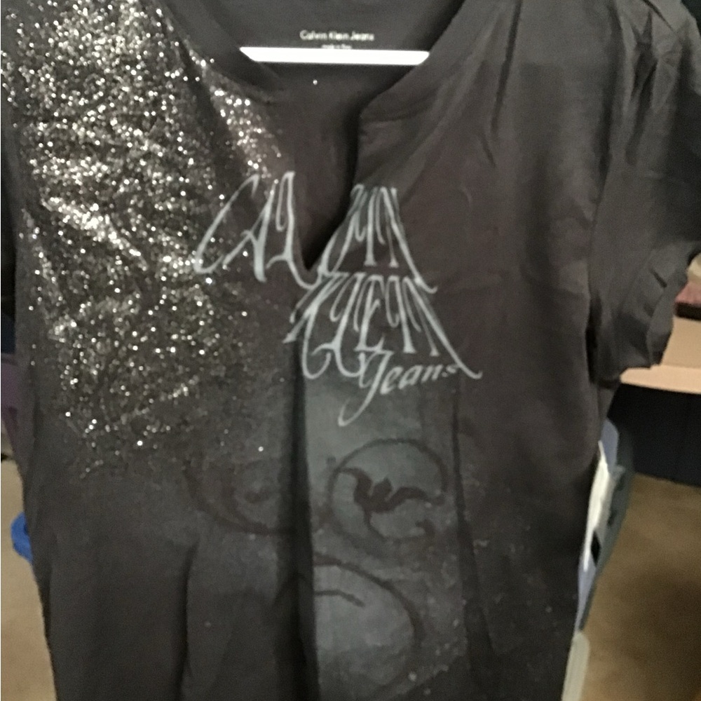 Calvin Klein jeans black w/silver /gray design